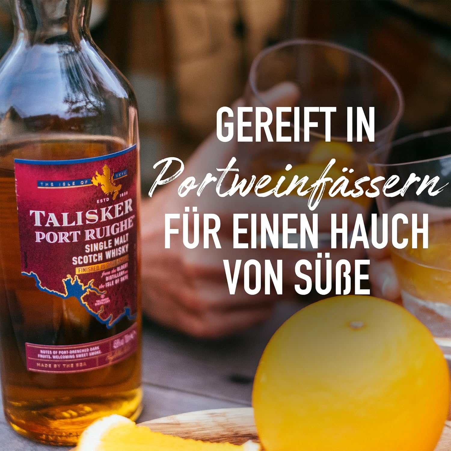 Talisker Port Ruighe - Single Malt Scotch Whisky, handverlesen von der Insel Skye, 45.8 % Vol., 700 ml Einzelflasche