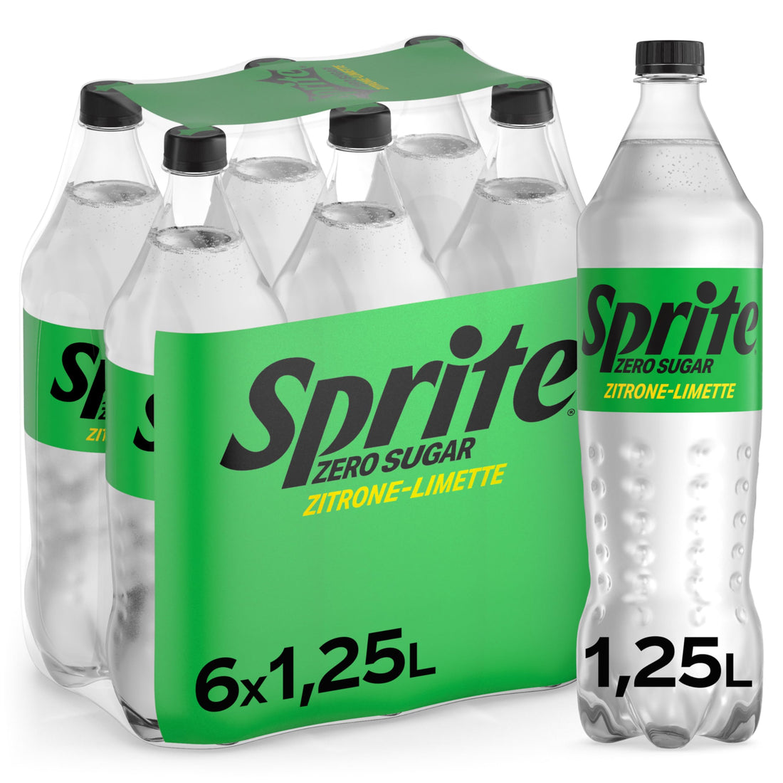 Sprite Zero Sugar - maximale Erfrischung mit Limetten und Zitronen-Geschmack - erfrischendes Softgetränk ohne Zucker und ohne Kalorien in Einweg Flaschen (4 x 1500 ml)