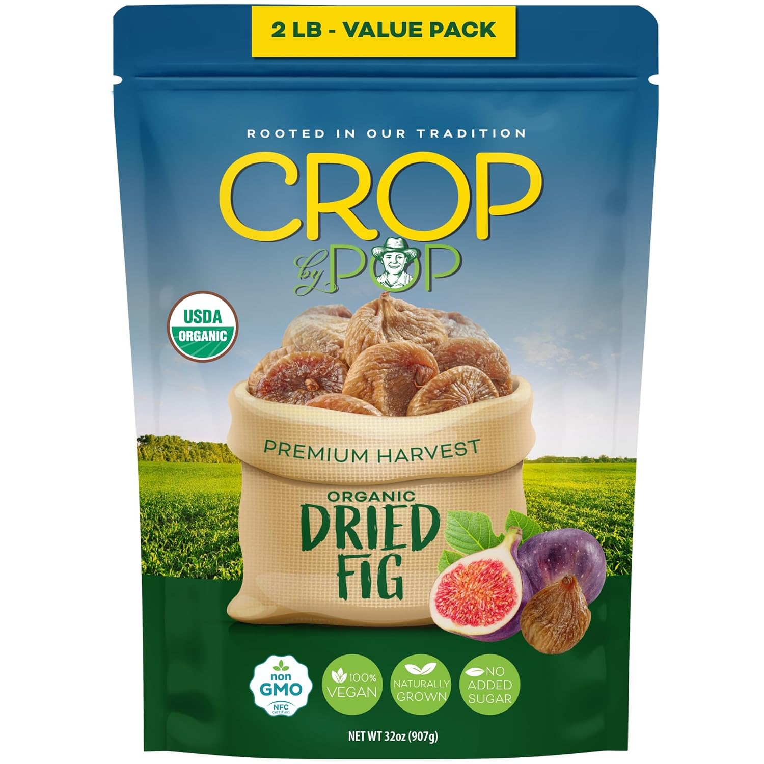 NUT CRAVINGS - Dried California Peaches, No Sugar Added, Unsweetened (16oz, 1 LB) Sweet Healthy Snack, Vegan, Kosher, Resealable Bag