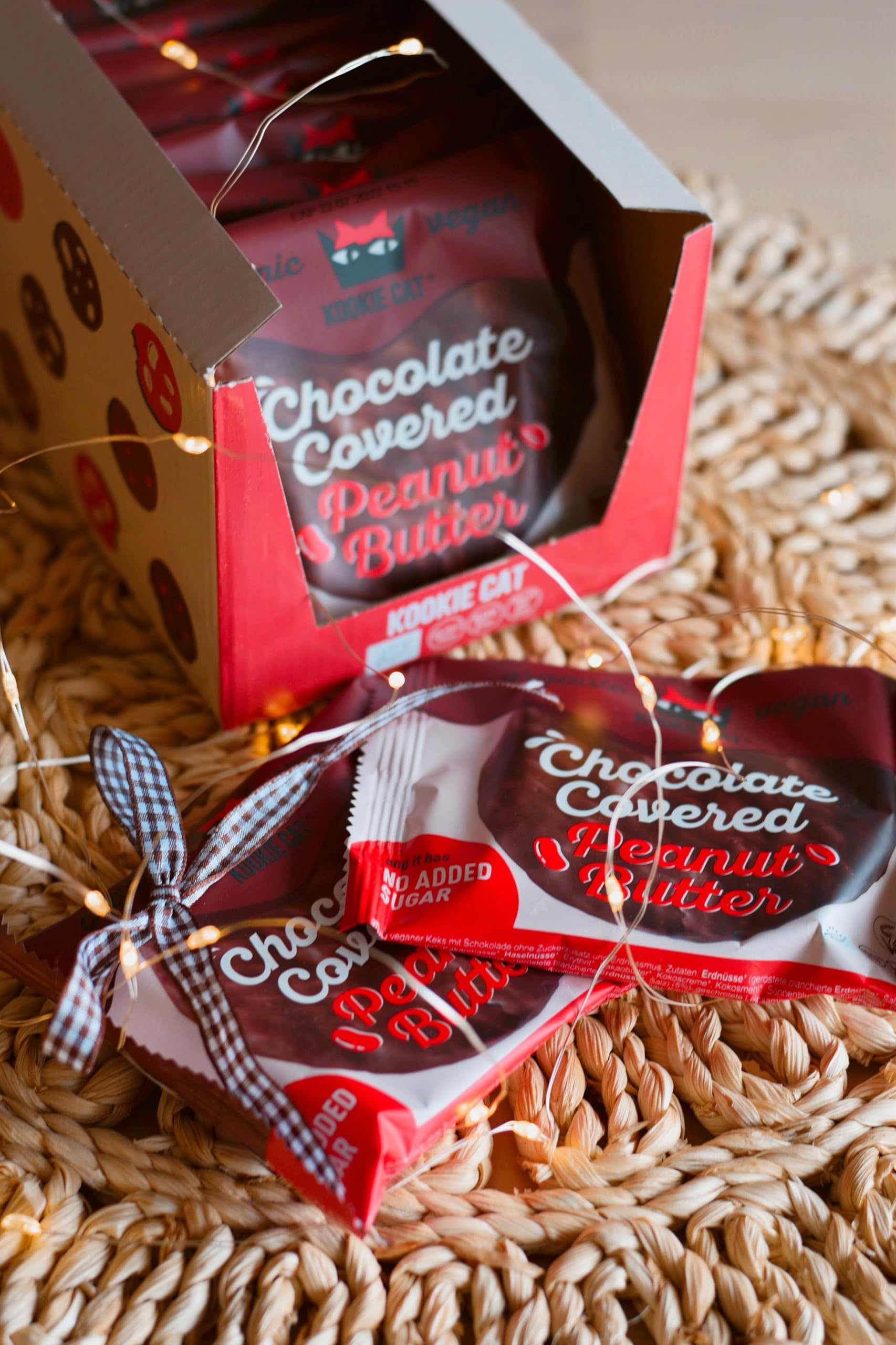 Kookie Cat Vanille Schokochip - Vegane Cookies Einzeln Verpackt, Glutenfrei, Sojafrei, Bio, Cashew & Hafer - 12 X 50g Multipack