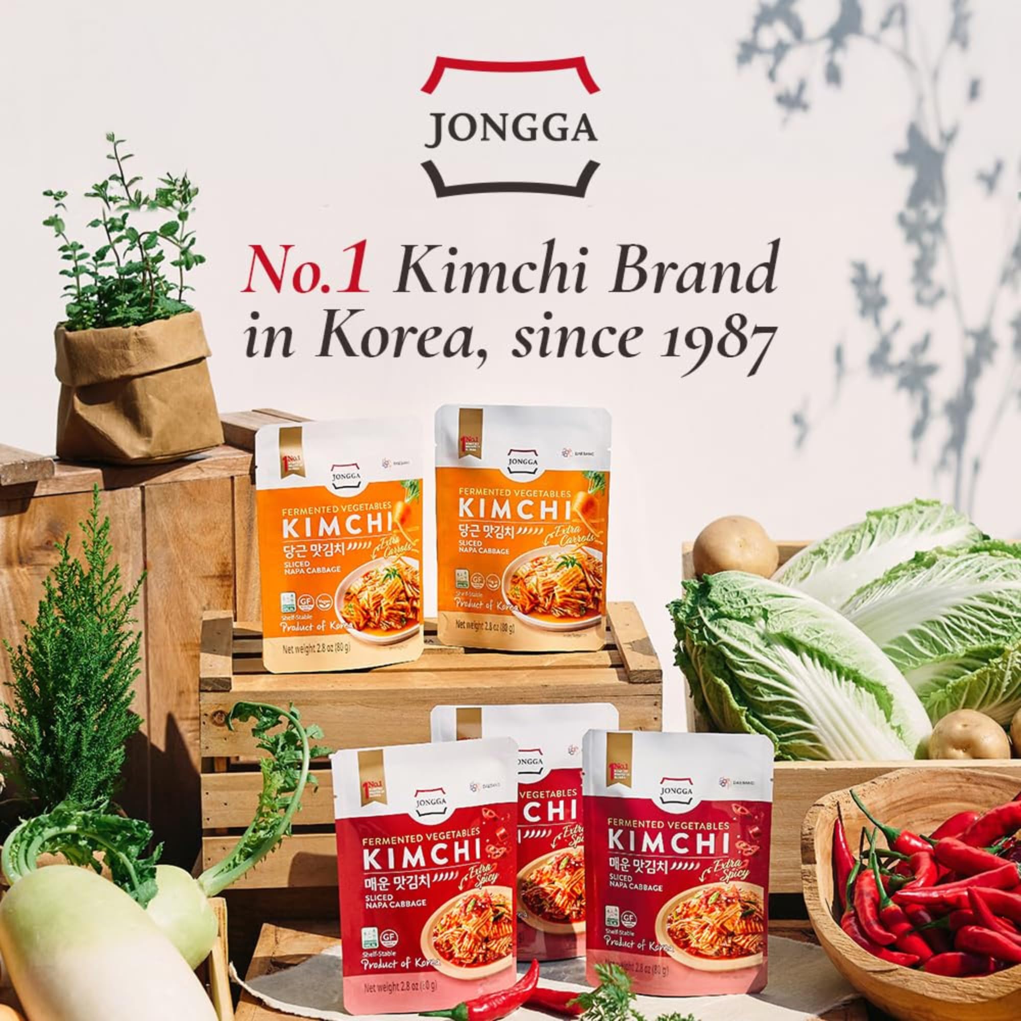 JONGGA - Gebratenes Kimchi - Multipack (12 X 160 GR)