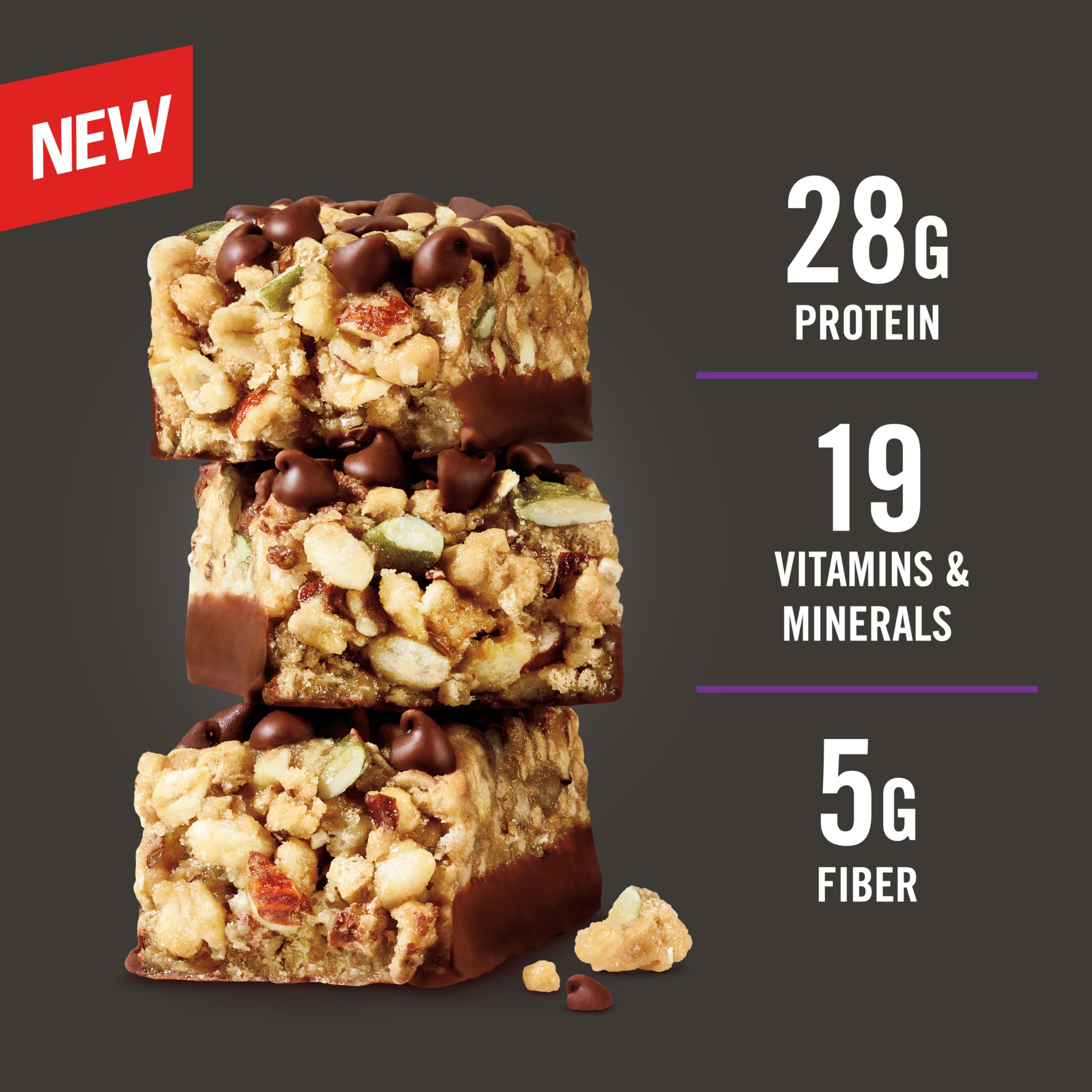 MET-Rx Big 100 Protein Bar, Meal Replacement Bar, 32G Protein, Super Cookie Crunch, 9 Bars (Pack of 1)
