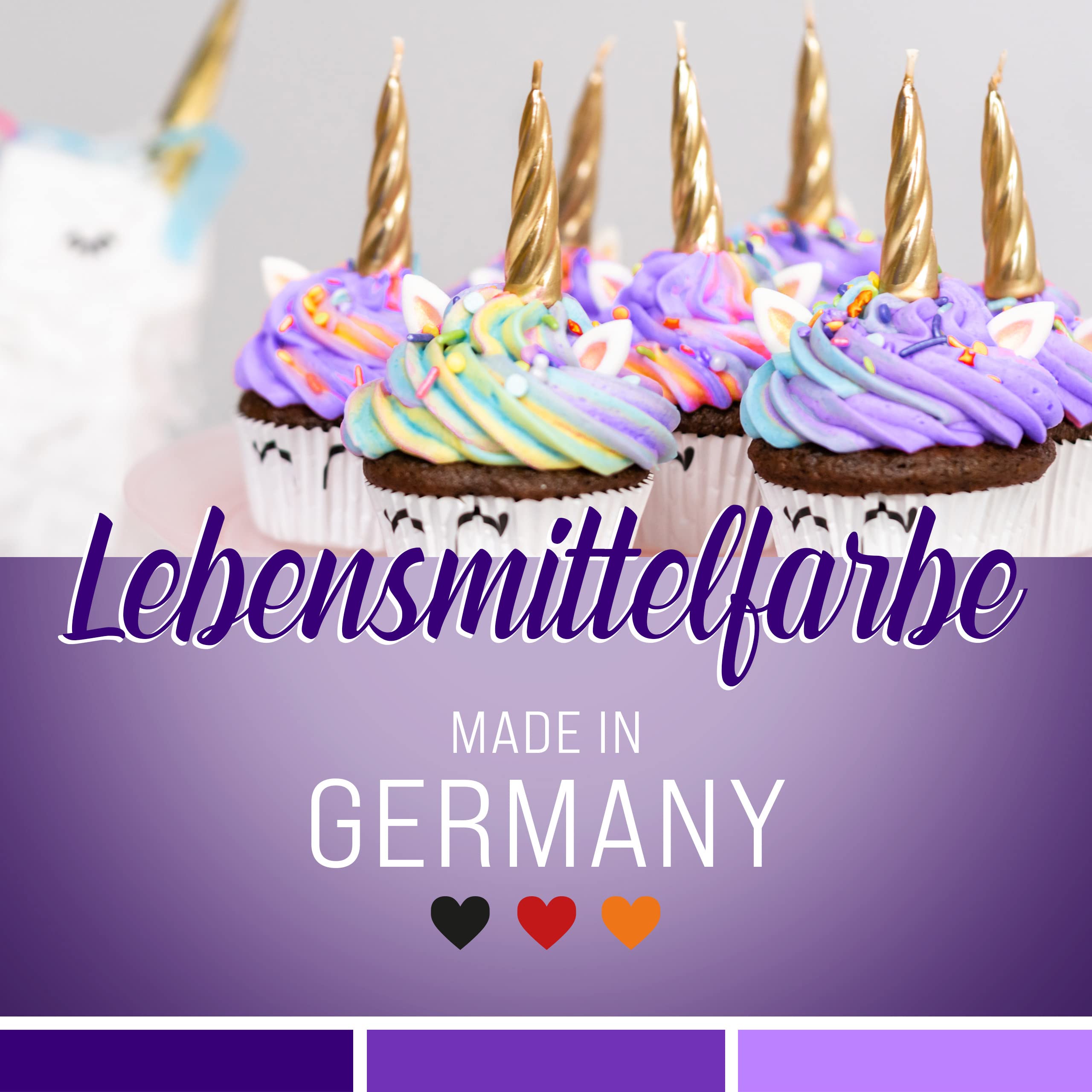Belissia Lebensmittelfarbe Set – 8x10ml flüssig & hochkonzentriert – Lebensmittelechte Speisefarbe zum Backen, Kochen, Fondant & DIY - vegan, stark färbend, geschmacksneutral