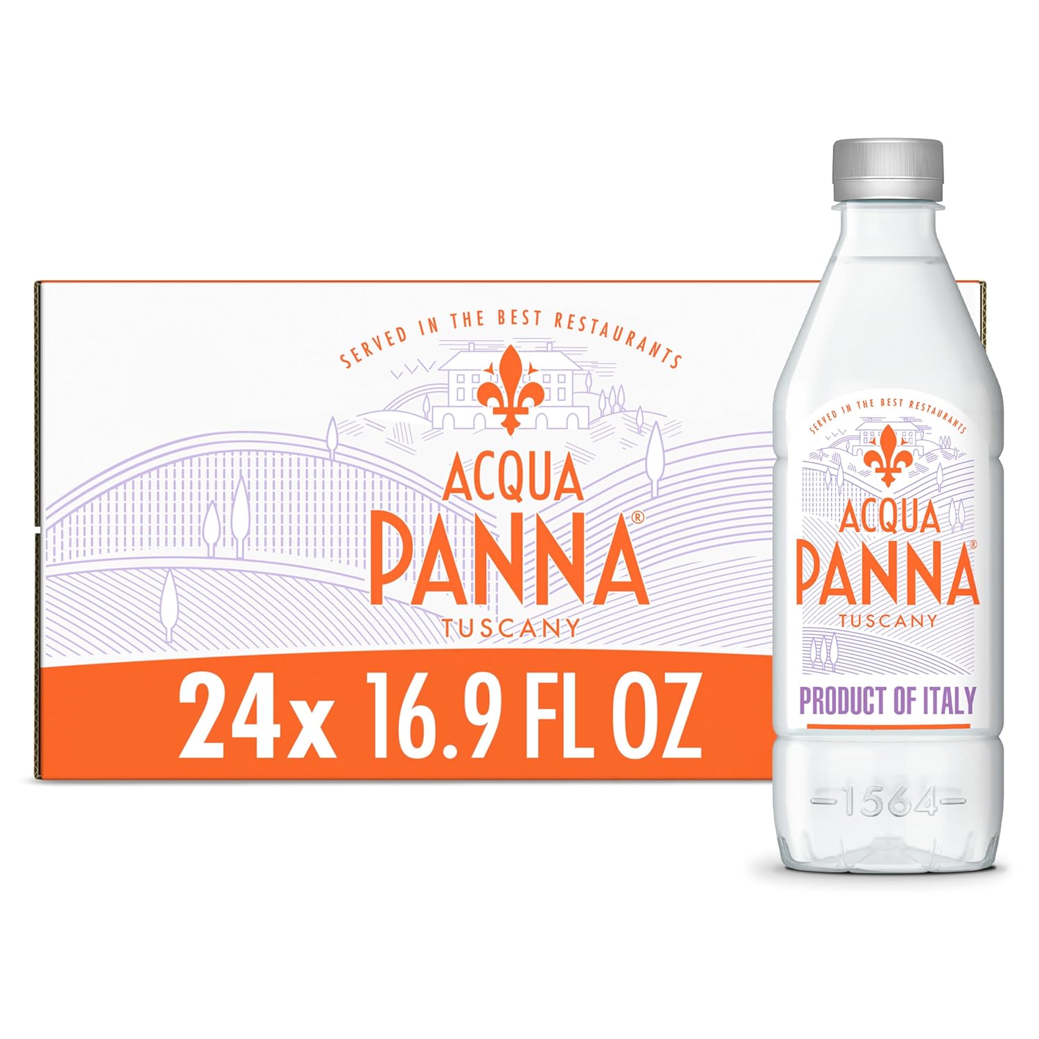 Acqua Panna Natural Spring Water, 16.9 Fl Oz (Pack of 15) Plastic Water Bottles
