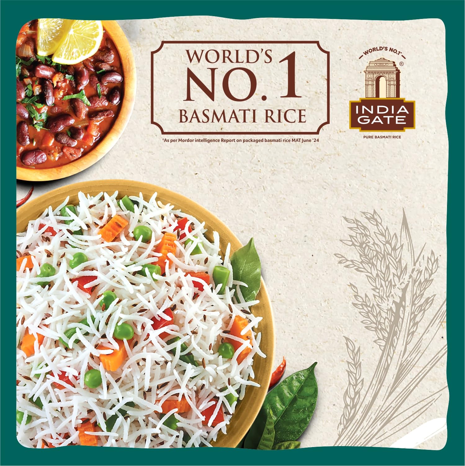 INDIA GATE Premium Basmati Reis – Feiner, aromatischer Langkornreis aus Indien, feines Langkorn (1 x 5 kg)
