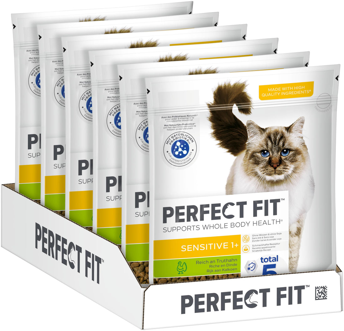 PERFECT FIT Adult Trockenfutter für erwachsene, sensitive Katzen ab 1 Jahr - Truthahn, 7 kg (1 Beutel)