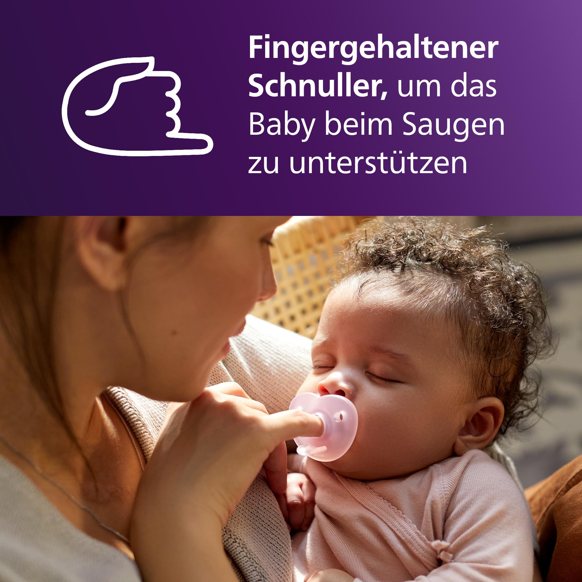 Philips Avent Soothie-Schnuller – einteiliges Silikondesign, für Neugeborene, flexibler Sauger, der den Druck auf Zähnen und Mund reduziert, BPA-frei, mit Sterilisationsbehälter, 2er-Pack, SCF099/27