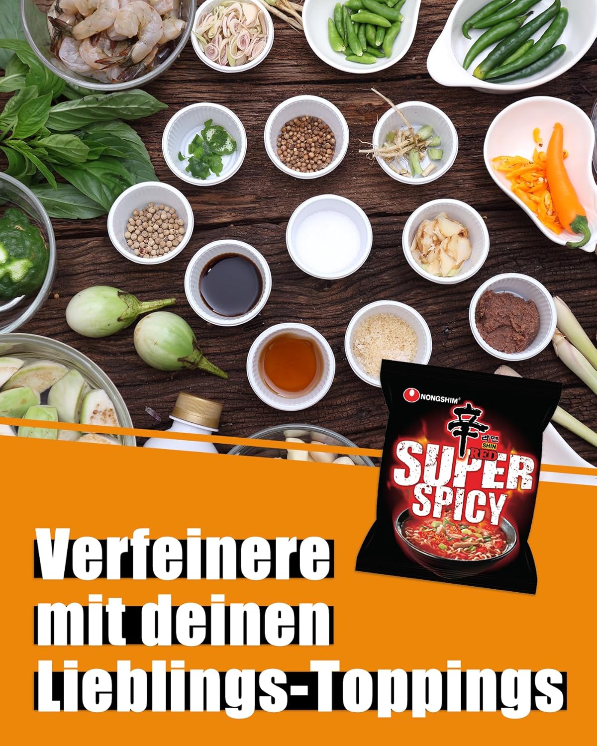 Nongshim - Instant Nudeln Shin Ramyun - Multipack (20 X 120 GR) - Produktdesign kann abweichen