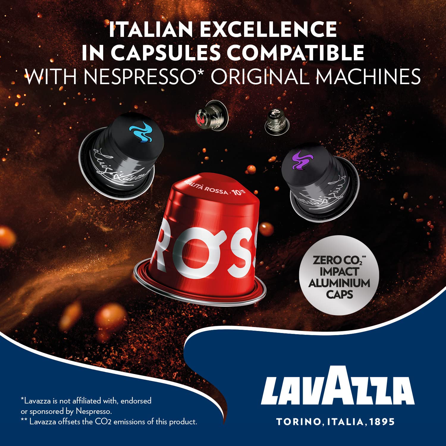 Lavazza Espresso Qualita Rossa , vollmundiger und ausgewogener Espresso, 30 Kapseln, Nespresso kompatibel