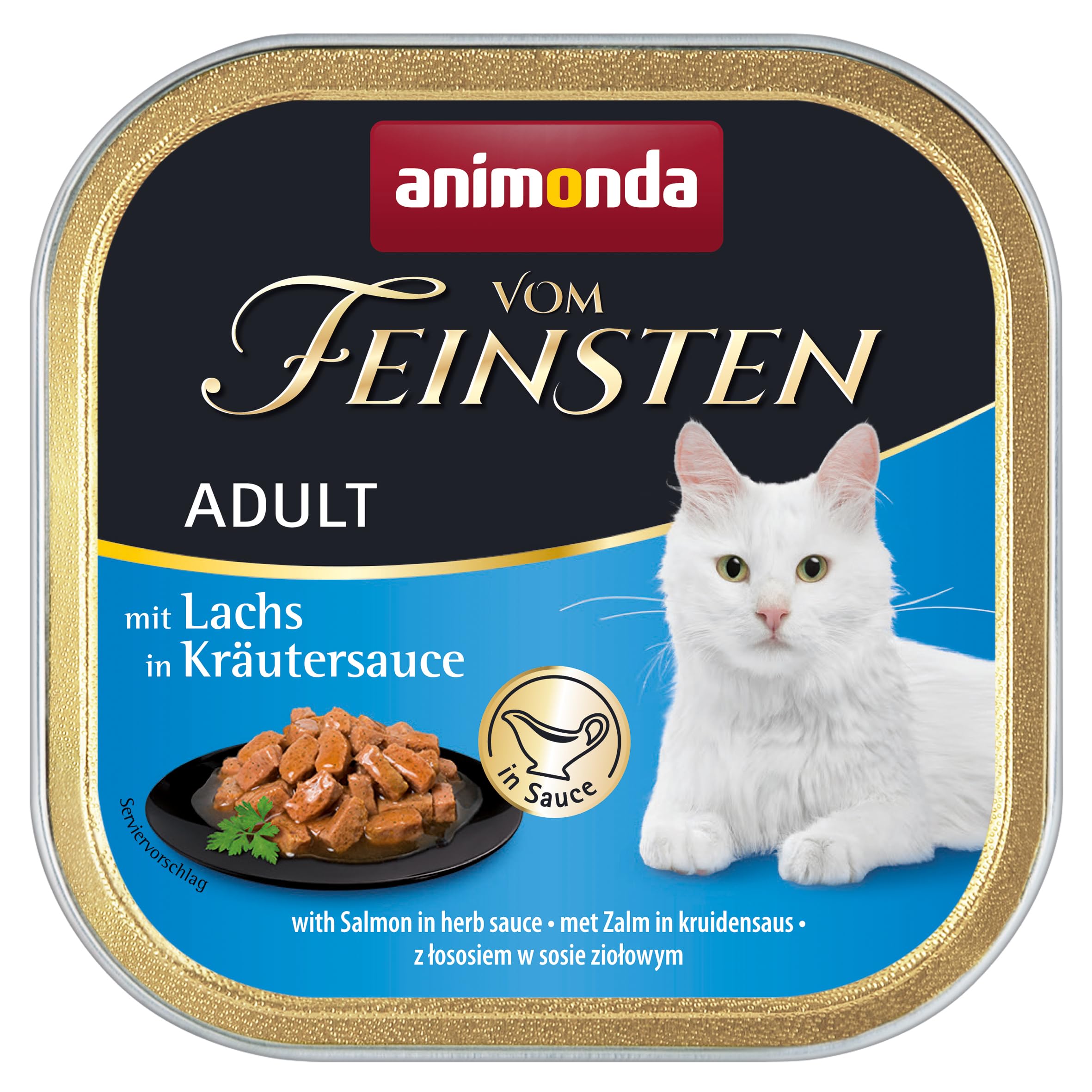 animonda Vom Feinsten Adult Vielfalt (32 x 100 g), Nassfutter für ausgewachsene Katzen, Katzenfutter ohne Getreide und Zucker, mit 100 % frischen, fleischlichen Zutaten