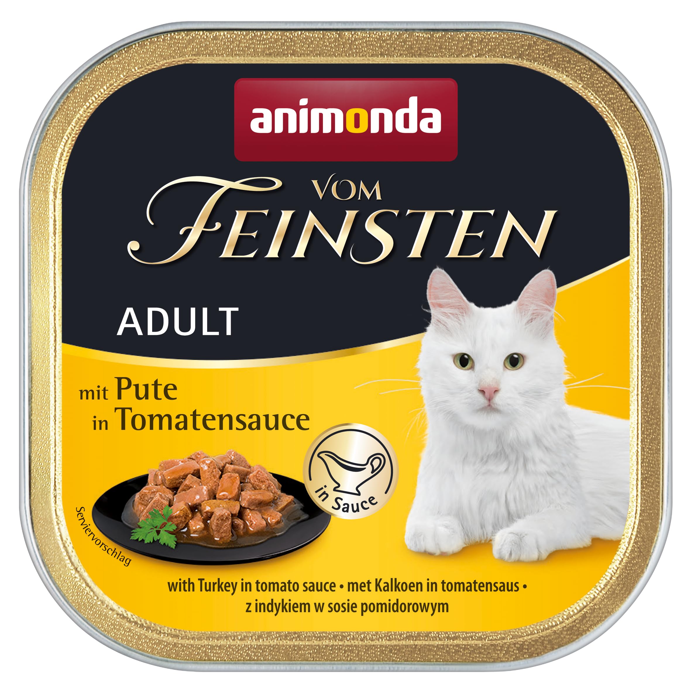 animonda Vom Feinsten Adult Vielfalt (32 x 100 g), Nassfutter für ausgewachsene Katzen, Katzenfutter ohne Getreide und Zucker, mit 100 % frischen, fleischlichen Zutaten