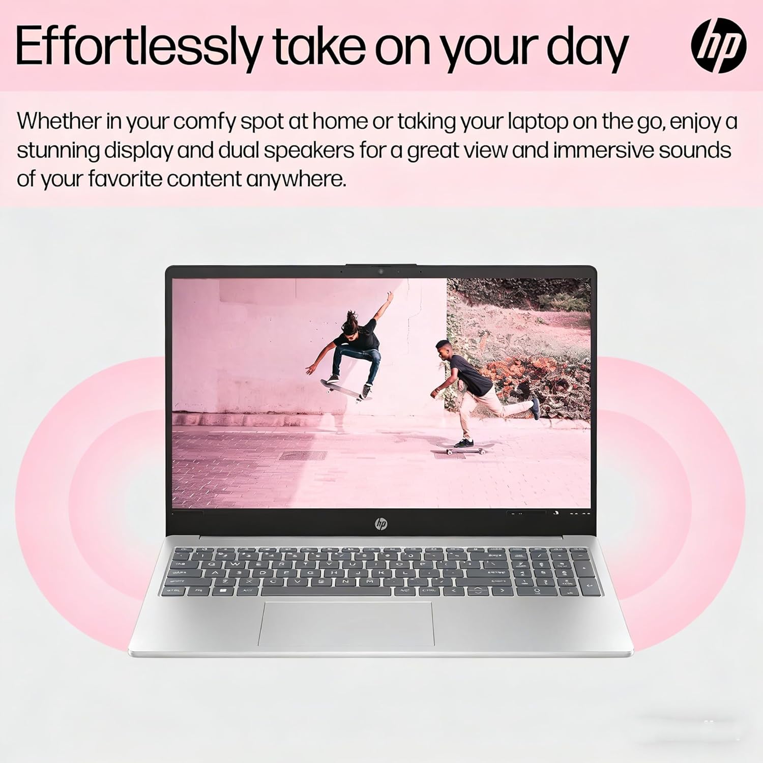 HP 15.6" FHD Laptop 2026 Edition with Copilot AI, 8GB RAM, 256GB SSD, Intel Processor, Long Battery Life, Lightweight 3.64 lbs, Microsoft 365, Windows 11 for Students & Office