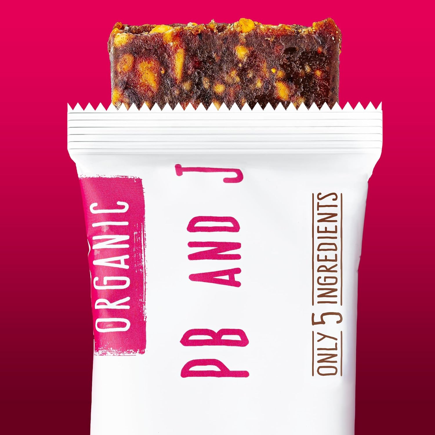 JONESBAR Organic Plant-Based Protein Bars | Peanut Butter and Jelly | Fruit & Nut Bar, Kosher, Gluten-Free, Breakfast Bars, School Snacks, Vegan Snack & Healthy Snacks for Adults and Kids (Pack of 12)