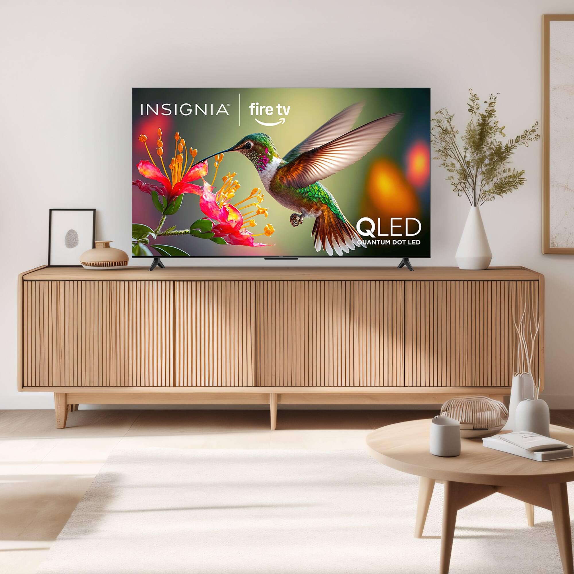 INSIGNIA 65-inch Class QF Series LED 4K UHD QLED Smart Fire TV with Alexa Voice Remote (NS65-UQFL26)