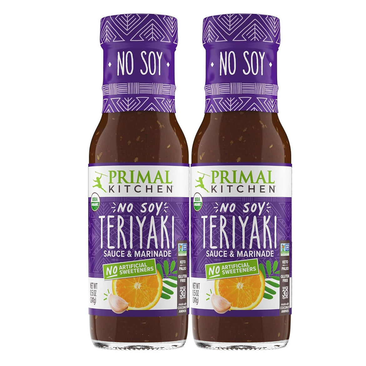 Primal Kitchen No Soy Teriyaki Sauce Variety 2-Pack, Made with Real Ingredients, Includes 1 Island Teriyaki & 1 Original Teriyaki