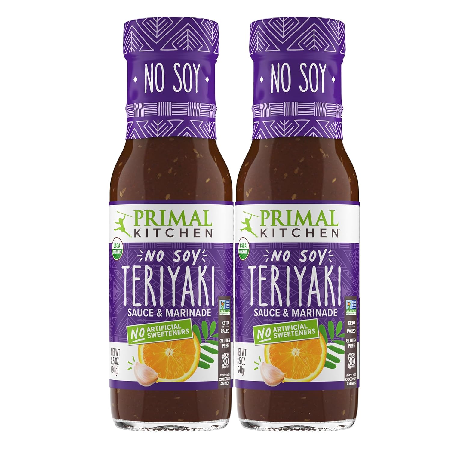 Primal Kitchen No Soy Teriyaki Sauce Variety 2-Pack, Made with Real Ingredients, Includes 1 Island Teriyaki & 1 Original Teriyaki