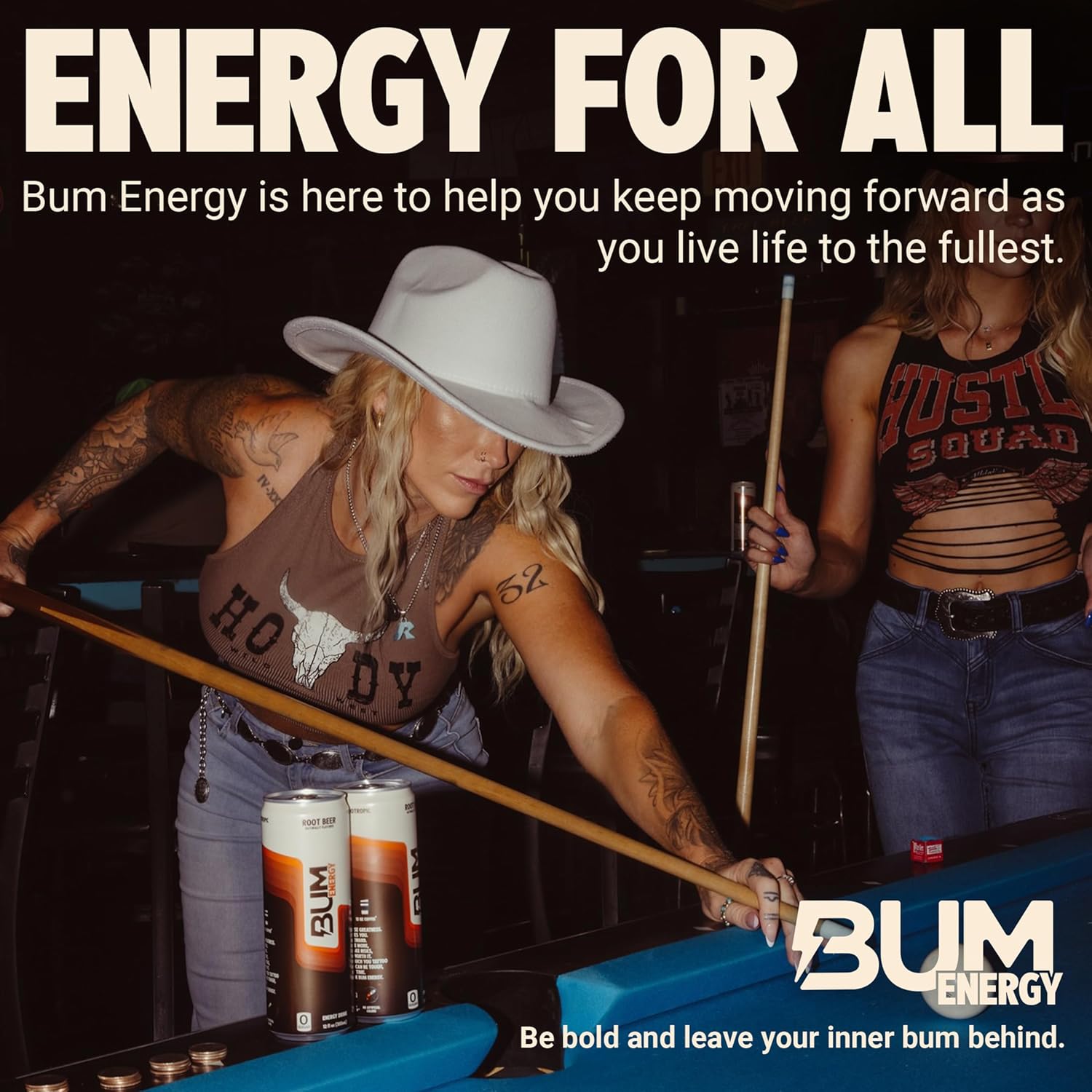 BUM Sugar-Free Energy Drink, Root Beer - Lightly Carbonated & No Artificial Colors, Natural Caffeine & Citicoline for Energy & Focus, Brain Boost & Workout Sports Beverage - 12 oz, Pack of 12