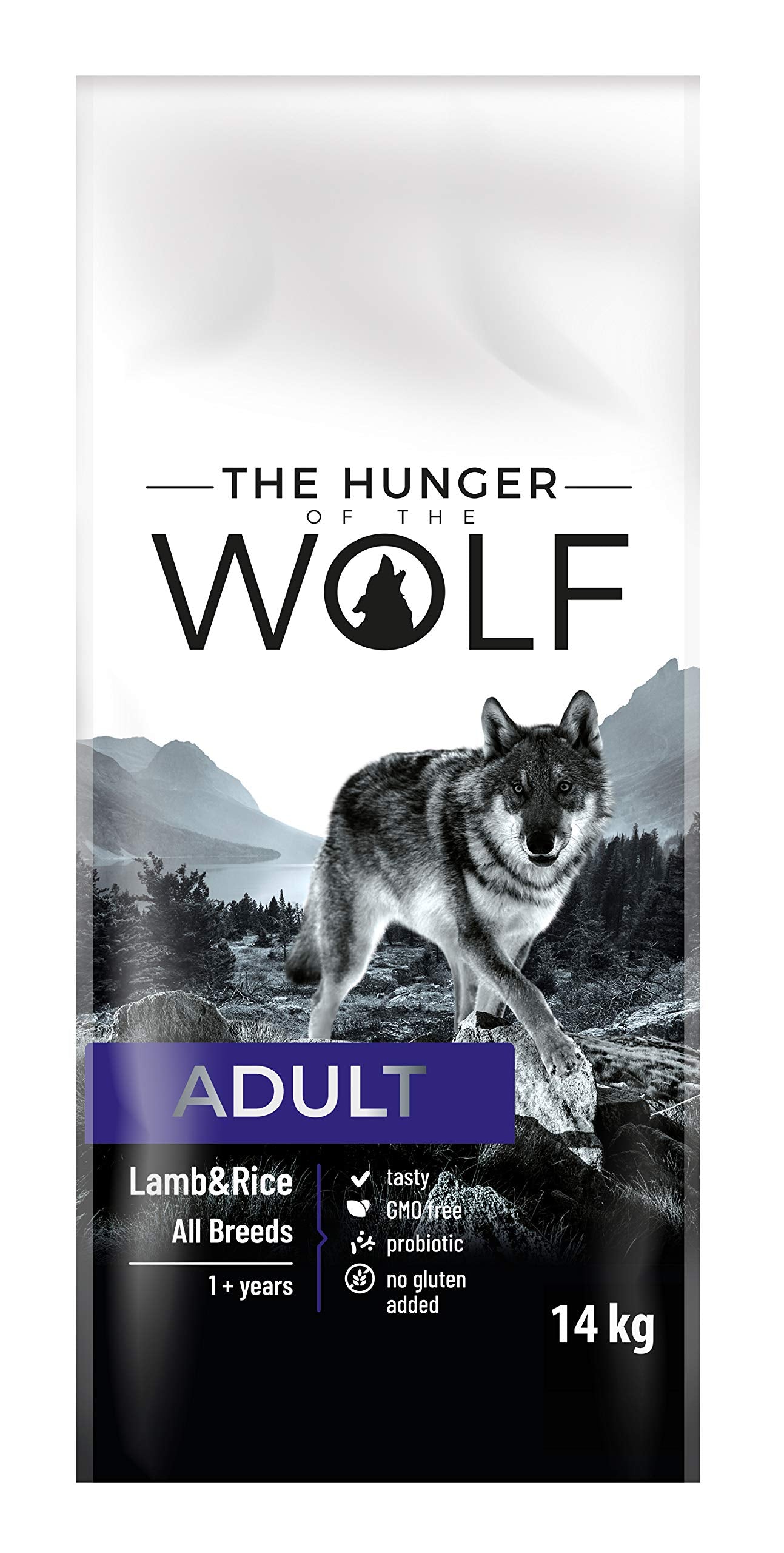 The Hunger of the Wolf Hundefutter für ausgewachsene Hunde großer und sehr großer Rassen, Trockenfutter mit Huhn gut für die Gelenkgesundheit - 14 kg