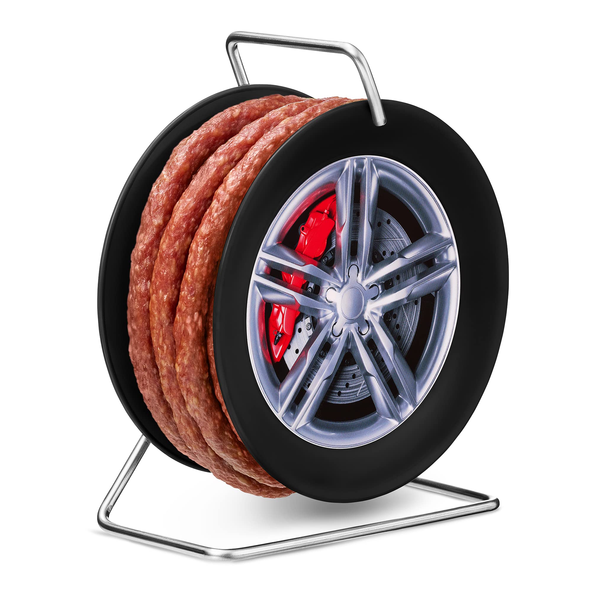WURSTBARON® Wurstfelge - Snack Wurst Mini-Kabeltrommel auf Felge - 3,5 Meter Wurst nach Krakauer Art - 240 g