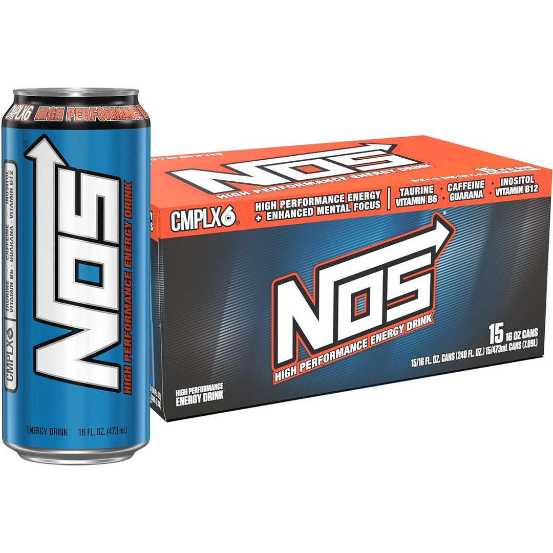 NOS Original: High Performance Energy Drink. 16 fl oz | Pack of 15
