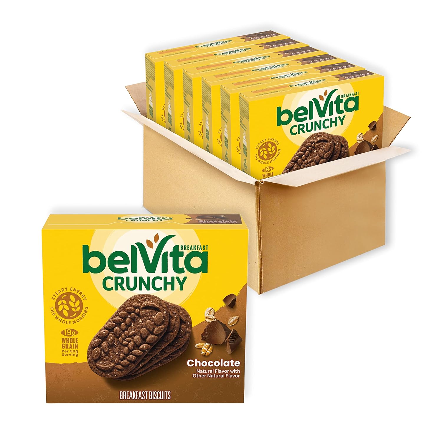 belVita Breakfast Biscuits, Cranberry Orange, 30 Total Packs, 6 Boxes (4 Biscuits Per Pack)
