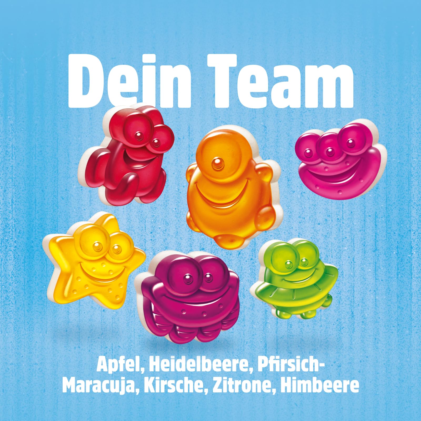 nimm2 Lachgummi Happies – 1 x 325 g – Fruchtgummis mit Fruchtsaft und Vitaminen – Süßigkeit in sechs Geschmacksrichtungen