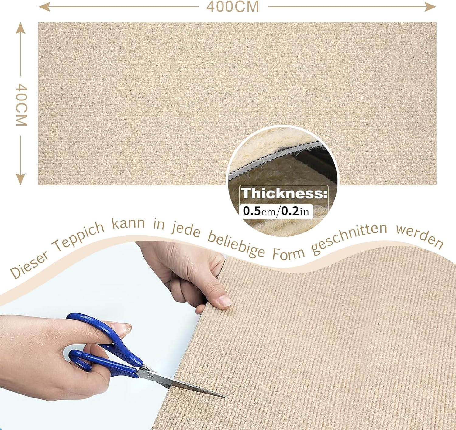 Selbstklebende Kratzschutzmatte für Sofa & Wand, 40x200 cm kratzschutz Sofa Katze - Trimmbarer Schutz gegen Katzenkratzer Couch Schutz von DIY Krallen Katzenteppich