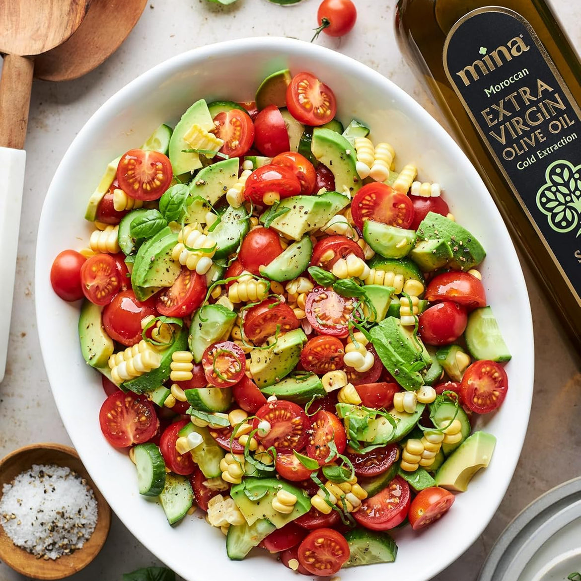 Mina Moroccan Olive Oil Extra Virgin 68 Fl Oz, New Harvest, Polyphenol Rich Olive Oil, Single Origin Extra Virgin Olive Oil, Cold Extraction, Less than 0.2% Acidity, 2 L