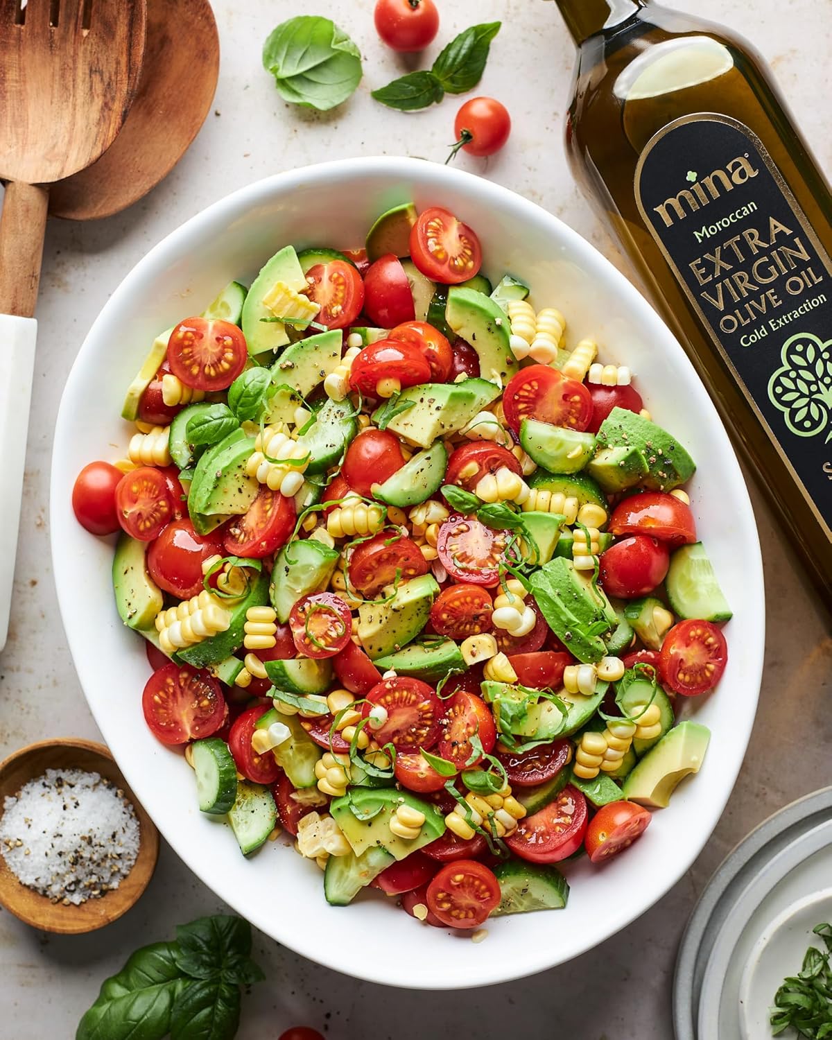 Mina Moroccan Olive Oil Extra Virgin 68 Fl Oz, New Harvest, Polyphenol Rich Olive Oil, Single Origin Extra Virgin Olive Oil, Cold Extraction, Less than 0.2% Acidity, 2 L