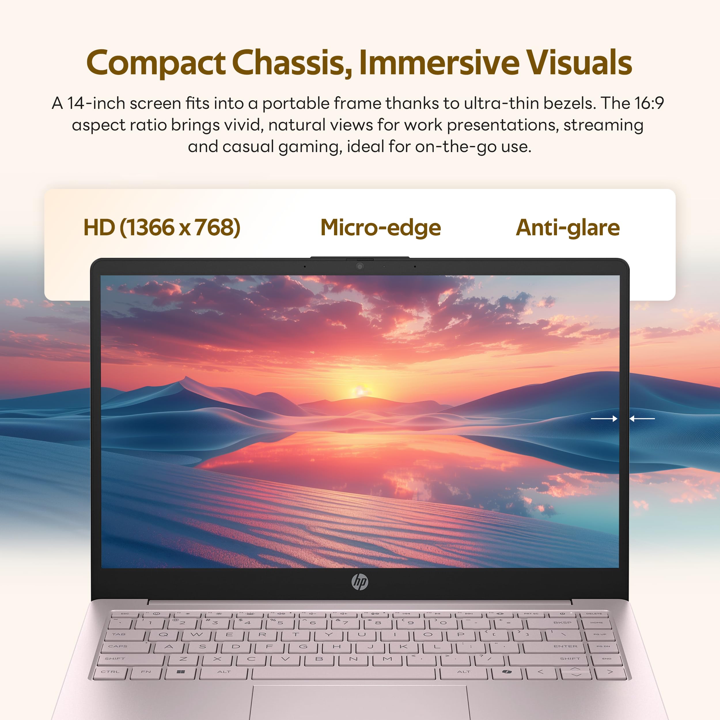 HP Stream 14" HD BrightView Laptop, Intel Celeron N4120, 16GB RAM, 288GB Storage (128GB UFS + 160GB Docking Station Set), Intel UHD Graphics, 720p Webcam, Wi-Fi, 1 Year Office 365, Win 11S, Silver