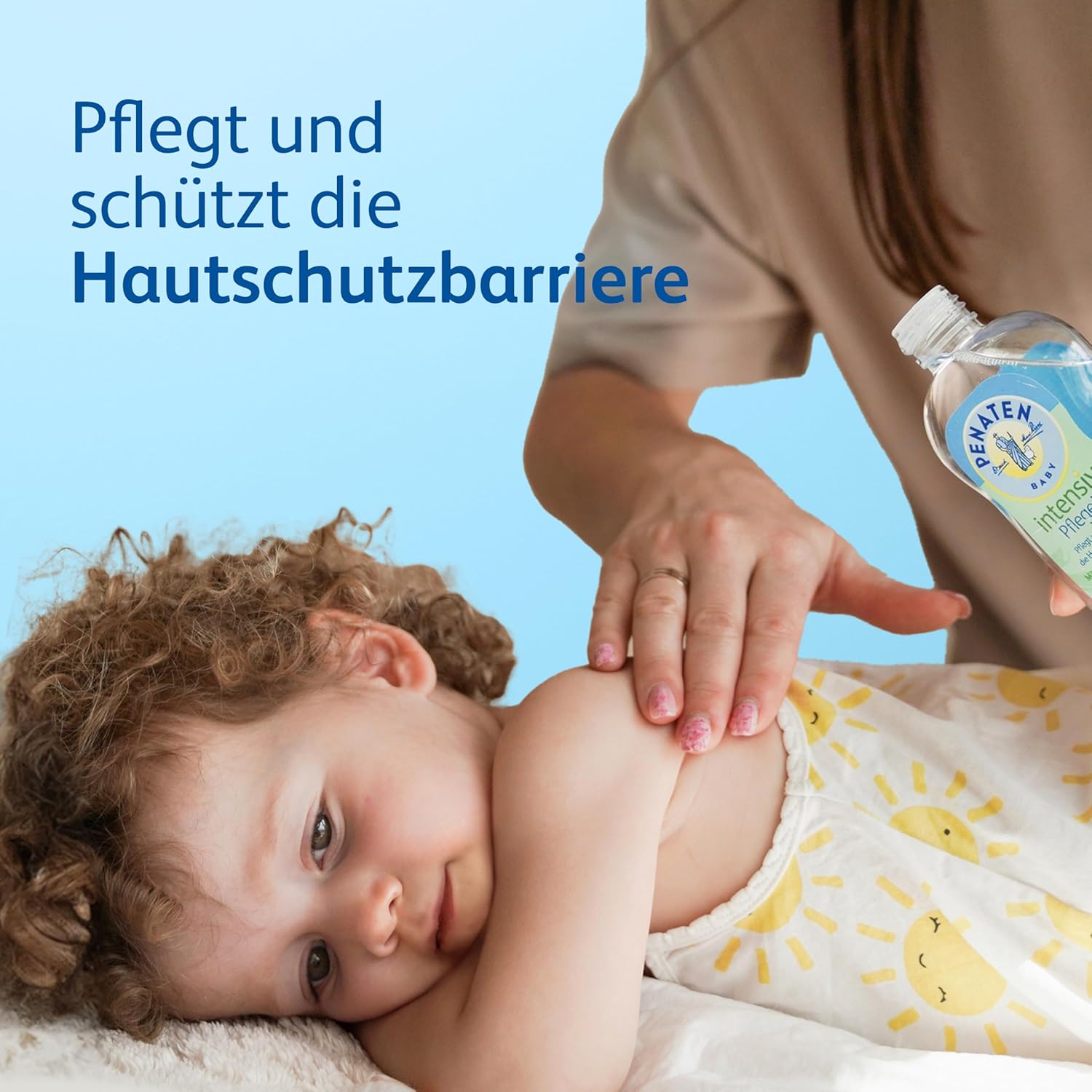 Penaten Pflegeöl 500ml, sanftes Baby Massageöl und Babyöl zur Pflege, Reinigung und Massage, ohne Parabene und Farbstoffe, für Neugeborene