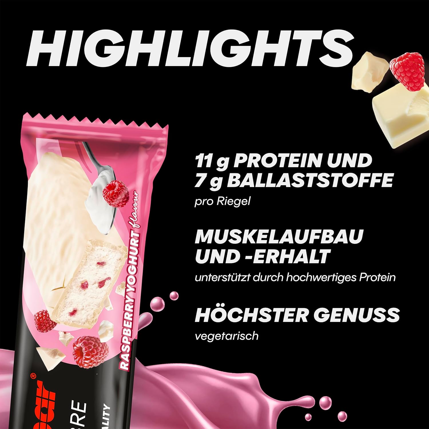 Powerbar - Protein Plus - Low Sugar - Chocolate-Brownie - 30x35g - Riegel mit nur 107 Kcal - Fitnessriegel mit Ballaststoffen