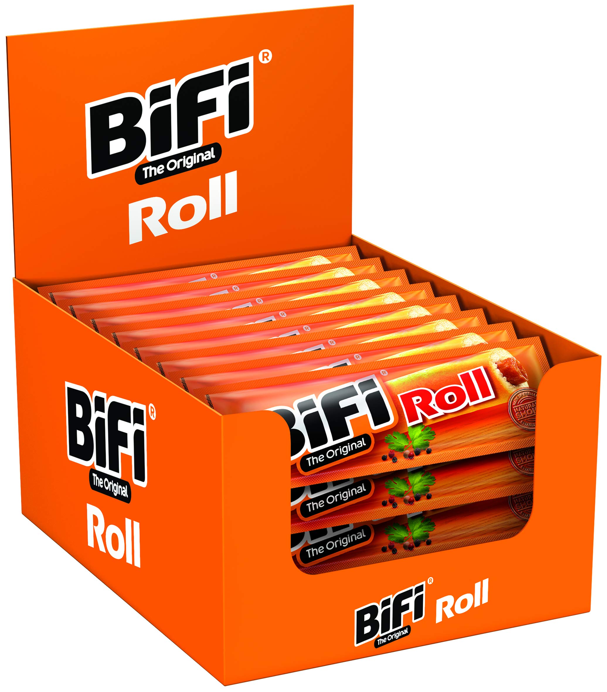 BiFi Original XXL Salami Sticks – 30er Pack (30 x 40g) – Wurst Snack To Go - Luftgetrocknet Fleisch & Wurstwaren Paket - Salami mit Pfeffer, Koriander und Knoblauch - Ideale Knabberbox - Wurstpaket