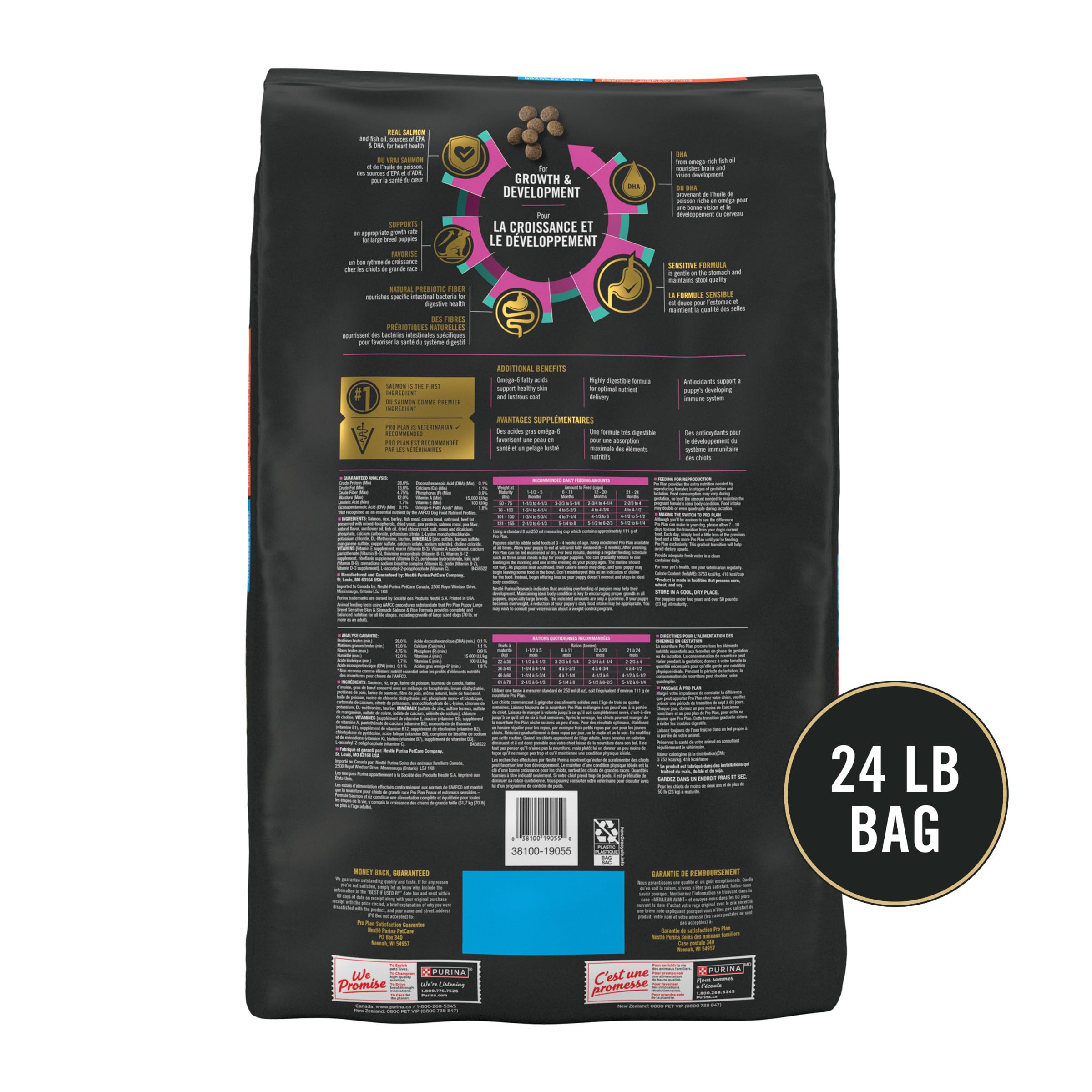 Purina Pro Plan Large Breed Dry Puppy Food, Chicken and Rice Formula - 34 lb. Bag