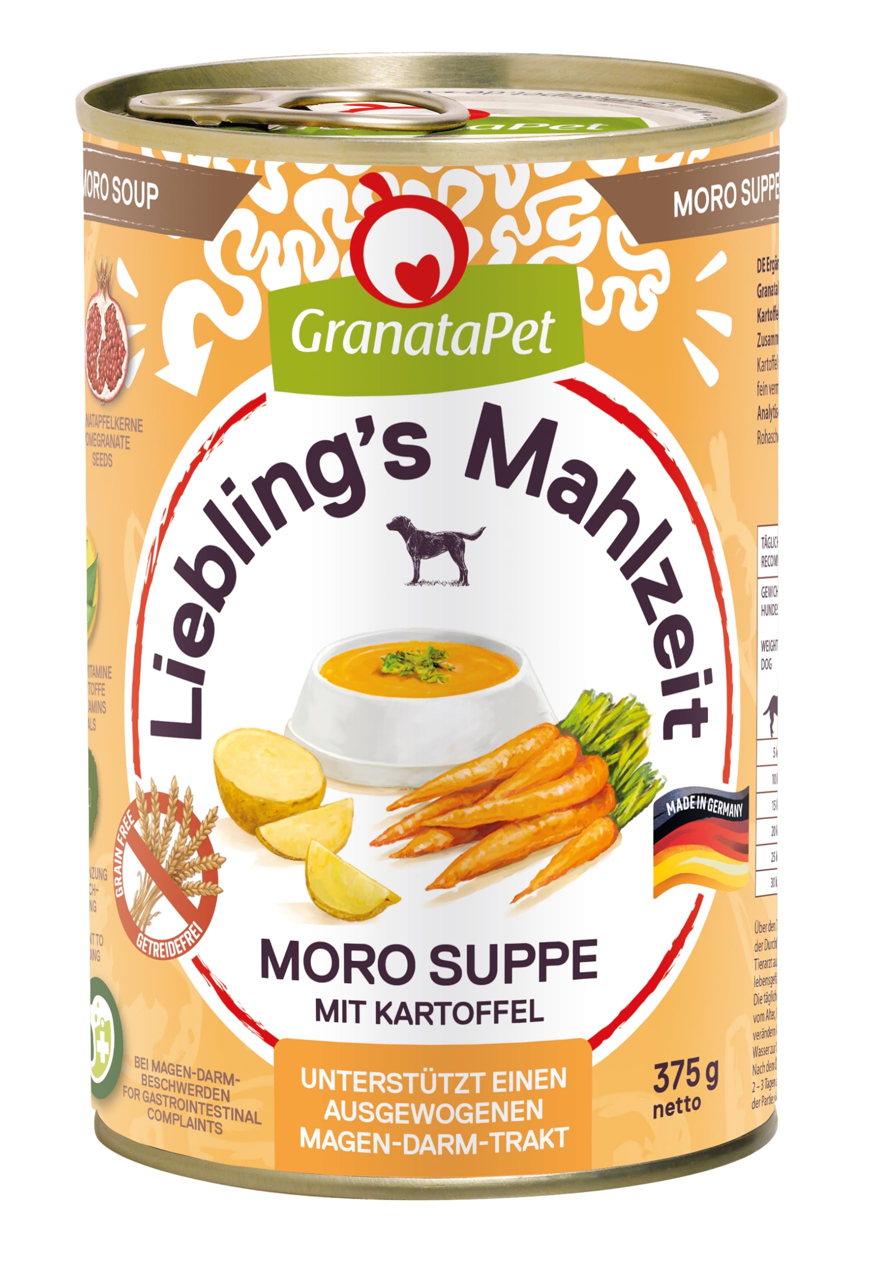 GranataPet Liebling's Mahlzeit Multipack 2, Nassfutter für Hunde im Probierpaket, Alleinfuttermittel ohne Getreide, Hundefutter mit hohem Fleischanteil & hochwertigen Ölen, 6 x 800 g