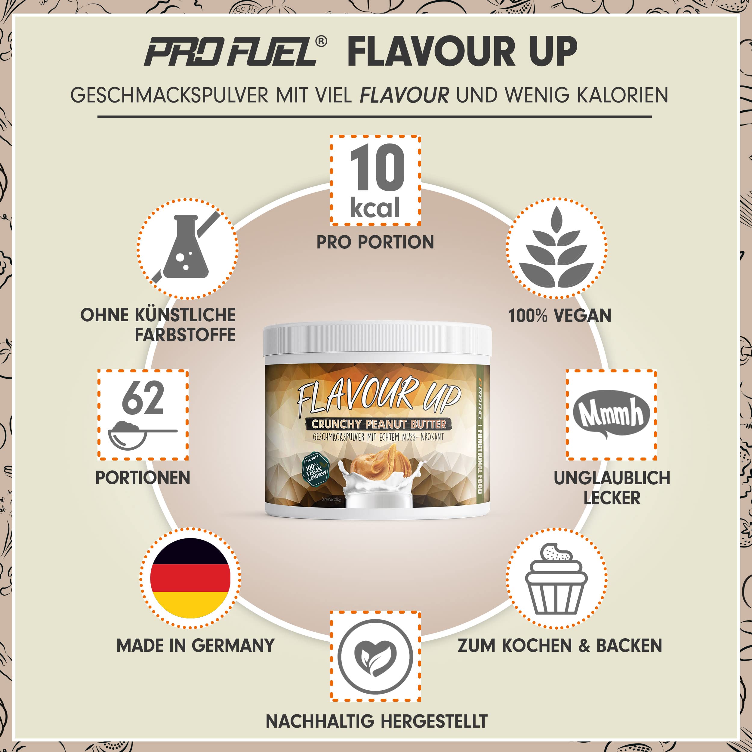 Geschmackspulver MIX PACK mit 8x30g Proben, 8 unglaublich leckere Flavours, nur 8-14 kcal pro Portion, Aroma & angenehme Süße, vielseitig einsetzbar für Lebensmittel & Getränke, FLAVOUR UP