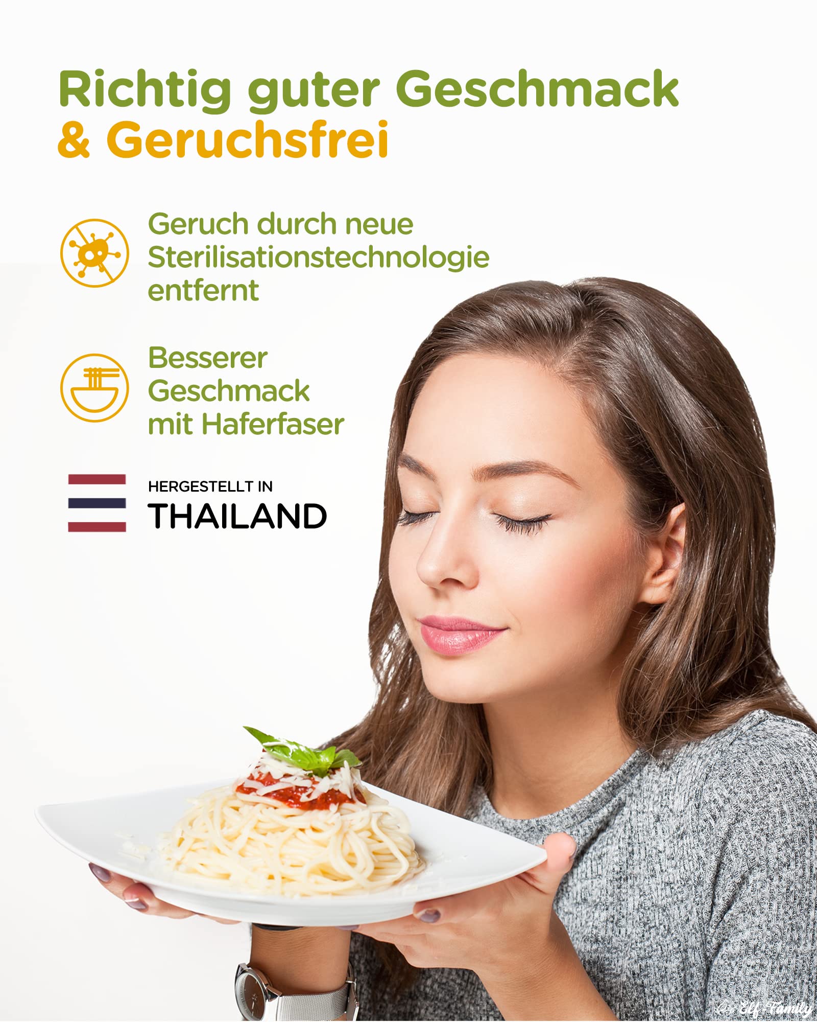 Premium Konjak Nudeln aus Thailand Vegan Glutenfrei-240gx 6er Box(12 pack), Elf-Family Shirataki Nudeln Instant Nudeln Pasta/Keto/Low Carb/Kalorienarme/Zuckerfrei -Spaghetti & Fettuccine