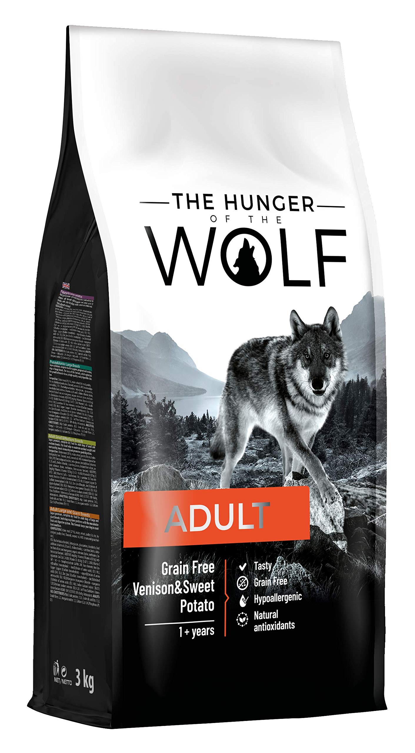 The Hunger of the Wolf Hundefutter für ausgewachsene Hunde großer und sehr großer Rassen, Trockenfutter mit Huhn gut für die Gelenkgesundheit - 14 kg