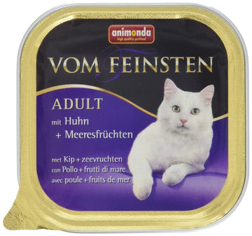 animonda Vom Feinsten Adult Vielfalt (32 x 100 g), Nassfutter für ausgewachsene Katzen, Katzenfutter ohne Getreide und Zucker, mit 100 % frischen, fleischlichen Zutaten
