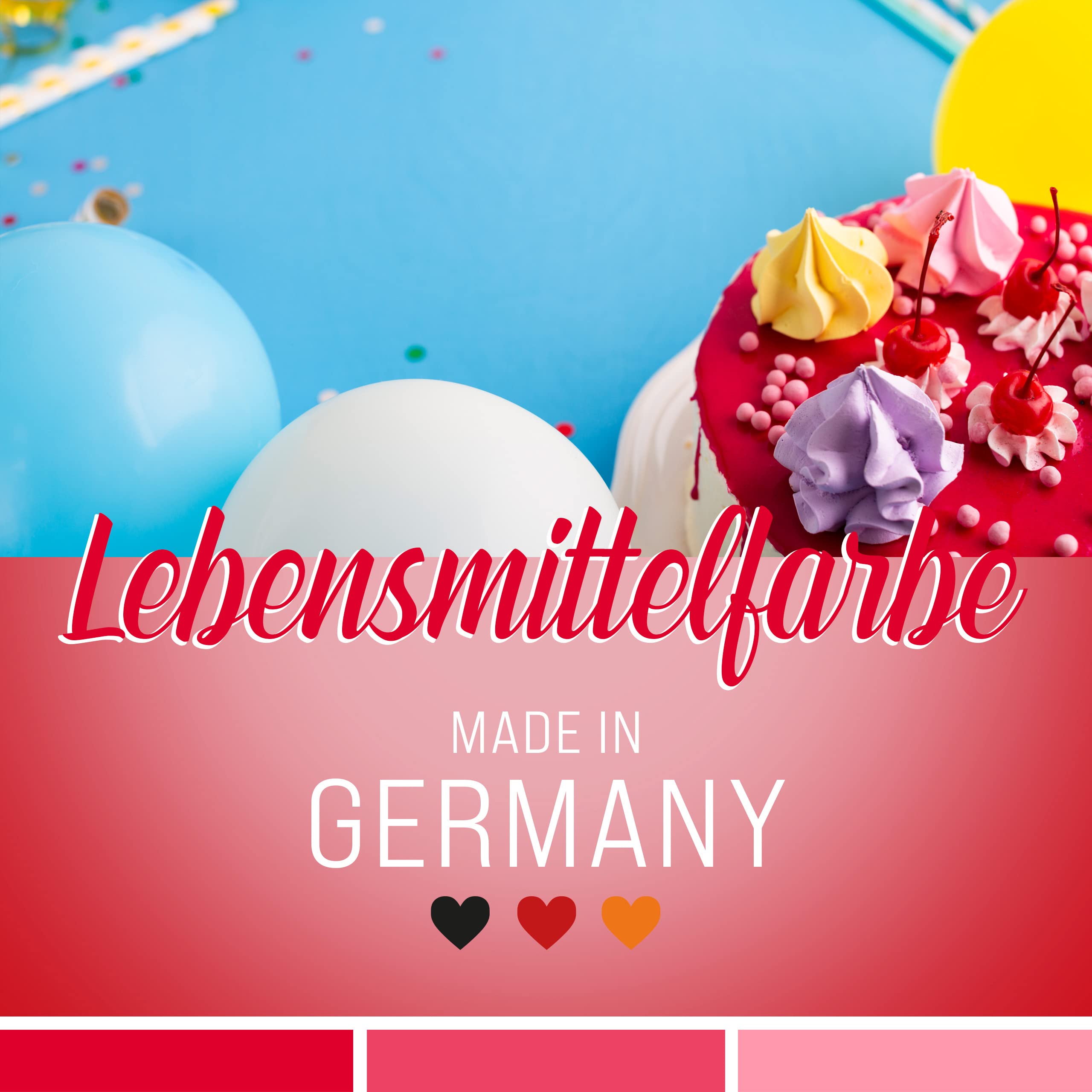 Belissia Lebensmittelfarbe Set – 8x10ml flüssig & hochkonzentriert – Lebensmittelechte Speisefarbe zum Backen, Kochen, Fondant & DIY - vegan, stark färbend, geschmacksneutral