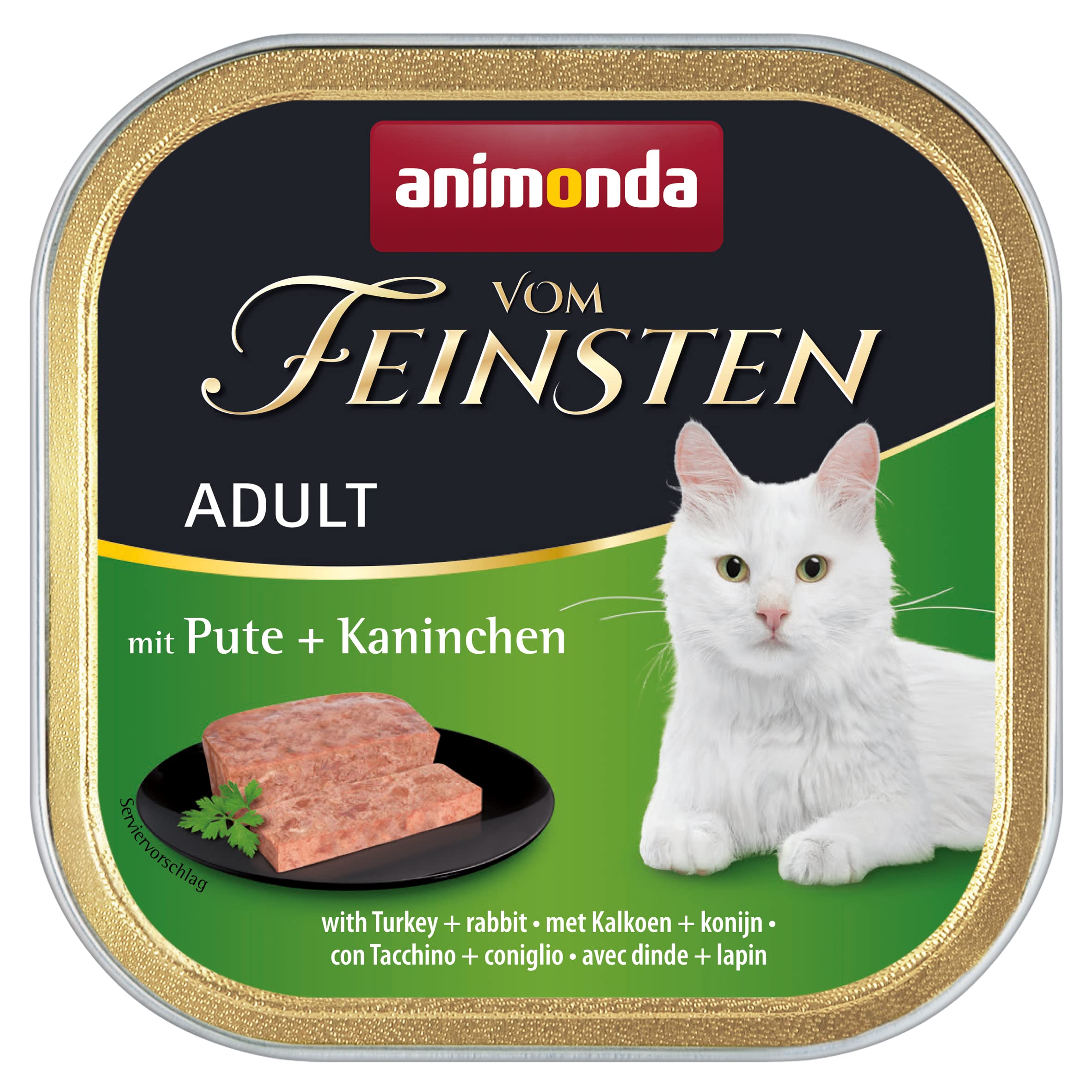 animonda Vom Feinsten Adult Vielfalt (32 x 100 g), Nassfutter für ausgewachsene Katzen, Katzenfutter ohne Getreide und Zucker, mit 100 % frischen, fleischlichen Zutaten