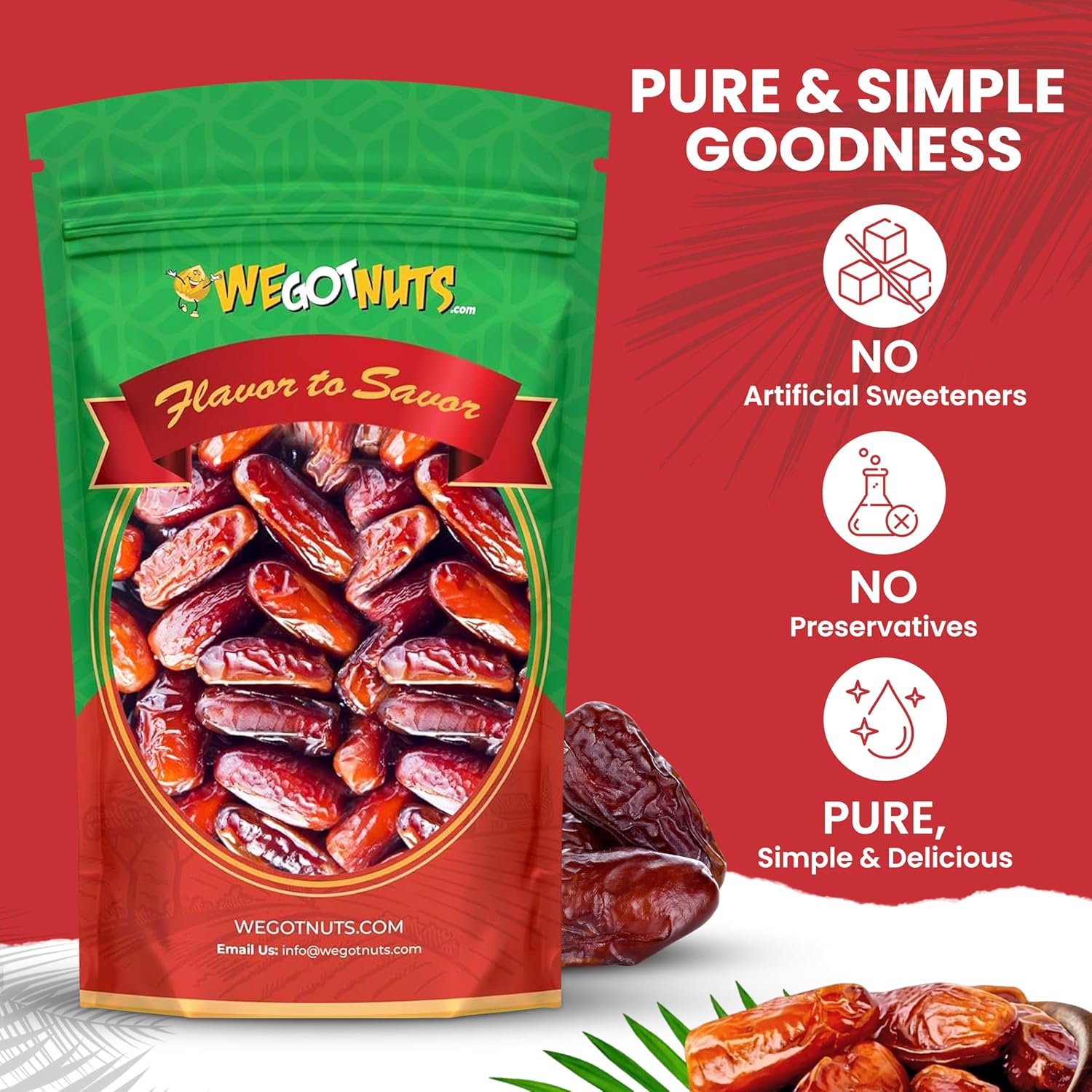 5 Pounds Of Dates Pitted (80oz) No Added Sugar, Non GMO, Kosher Certified,Healthy Snack for Kids & Adults