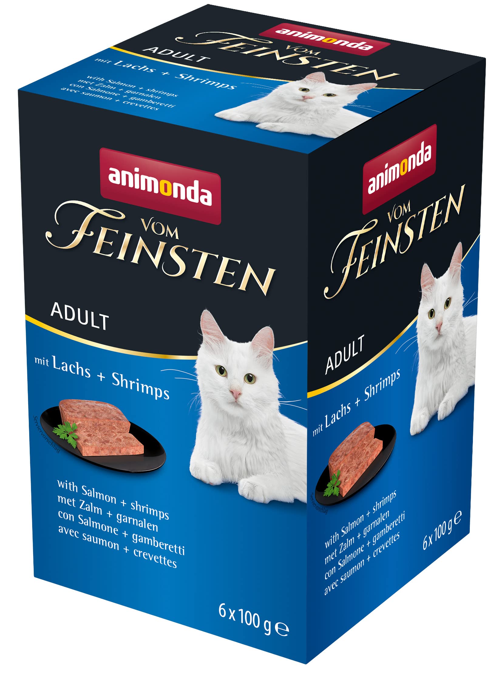 animonda Vom Feinsten Adult Vielfalt (32 x 100 g), Nassfutter für ausgewachsene Katzen, Katzenfutter ohne Getreide und Zucker, mit 100 % frischen, fleischlichen Zutaten