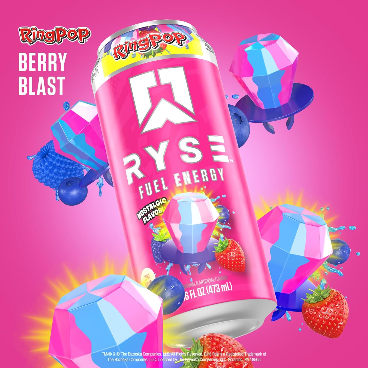 RYSE Fuel Energy Drink - Variety Pack - Sugar Free, Gluten Free & Vegan - 200mg Natural Caffeine, Taurine & Choline for Focus & Energy - No Artificial Colors - 16 fl oz Cans (12-Pack)