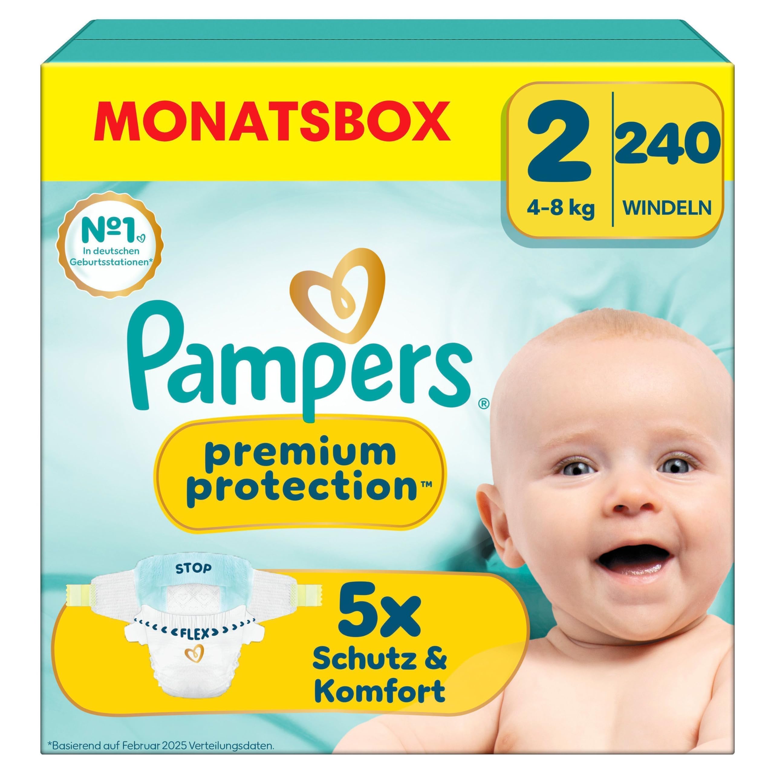 Pampers Premium Protection Größe 5, 152 Windeln, 11kg-16kg, unser Nr. 1 Haut- und Auslaufschutz
