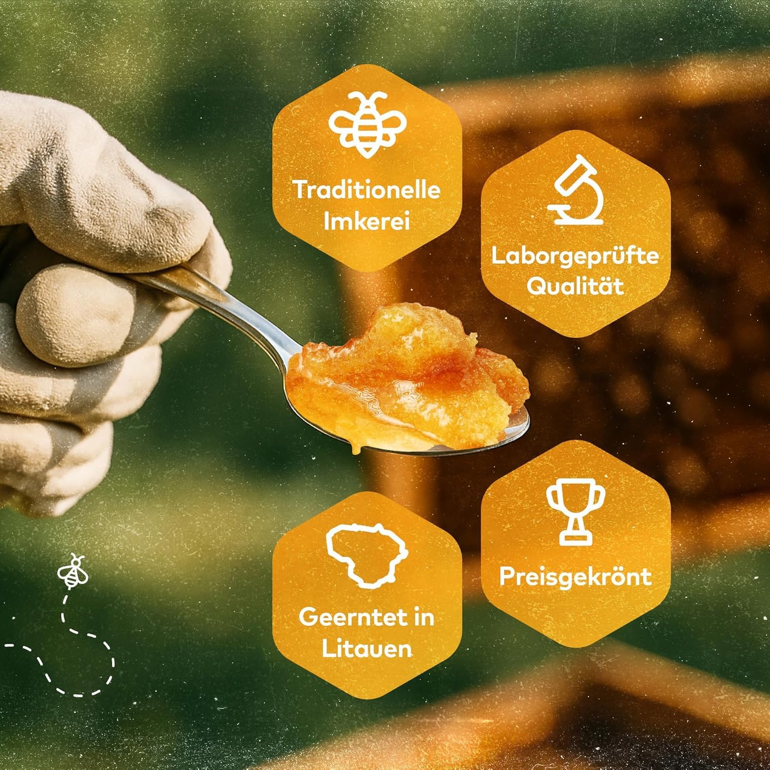 Q Honey – Wildblütenhonig vom Imker, NMR-geprüft, geprüfte Qualität & international anerkannt 2025, 1 kg
