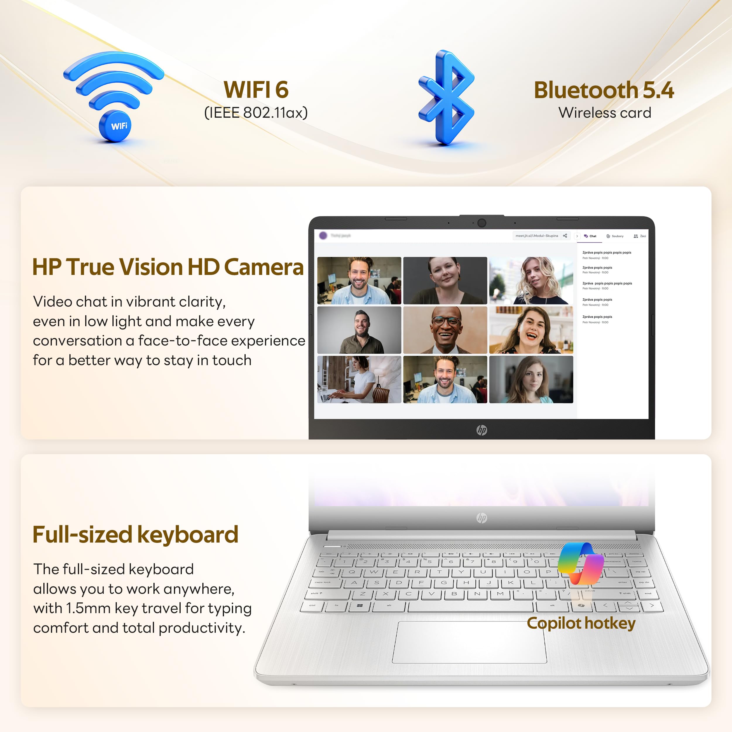 HP Stream 14" HD BrightView Laptop, Intel Celeron N4120, 16GB RAM, 288GB Storage (128GB UFS + 160GB Docking Station Set), Intel UHD Graphics, 720p Webcam, Wi-Fi, 1 Year Office 365, Win 11S, Silver