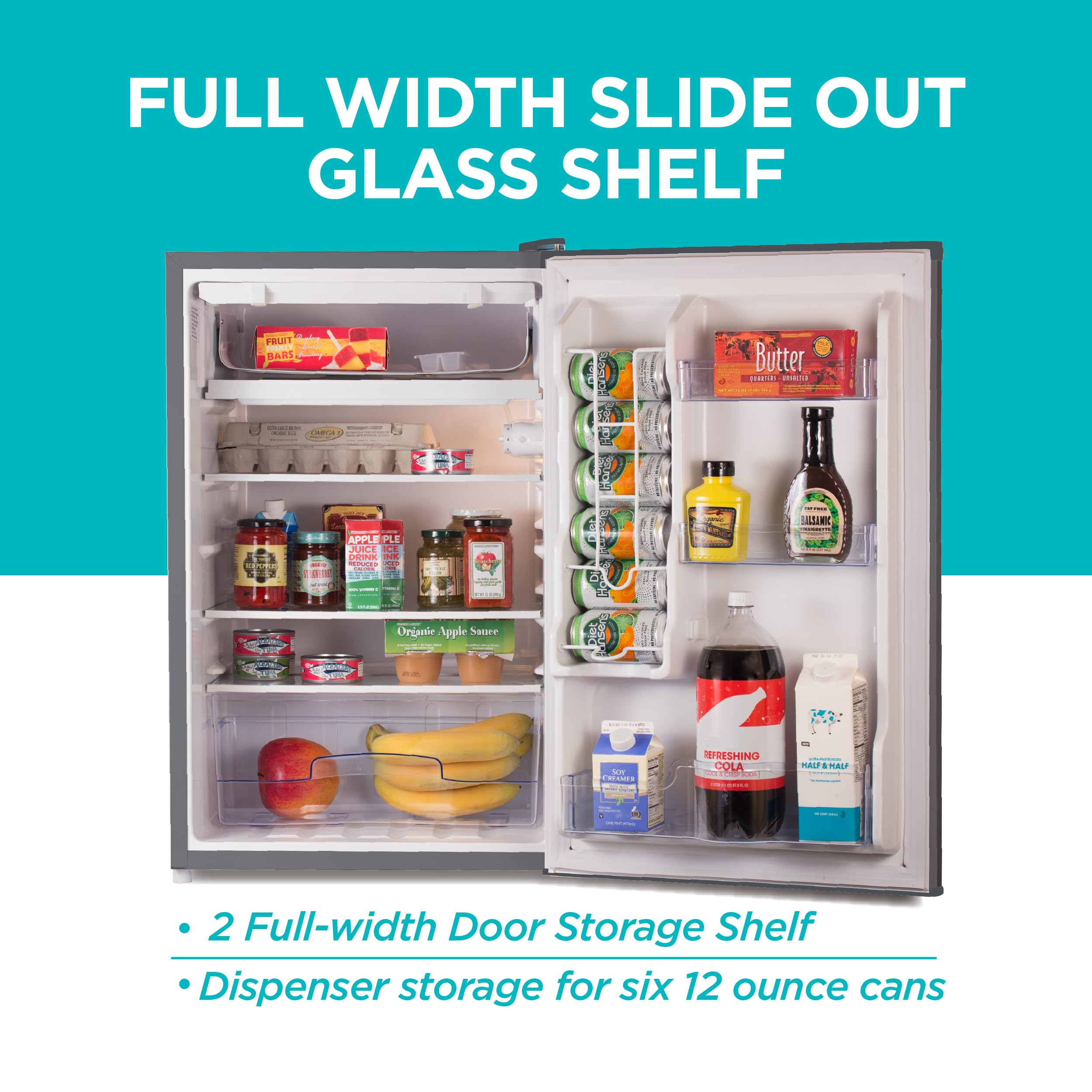 BLACK+DECKER 1.7 Cu. Ft. Compact Refrigerator, ENERGY STAR Certified, Single Door Mini Fridge with Chiller Compartment, Personal Fridge for Home or Dorm Room, R600a Refrigerant, BCRK17W, White