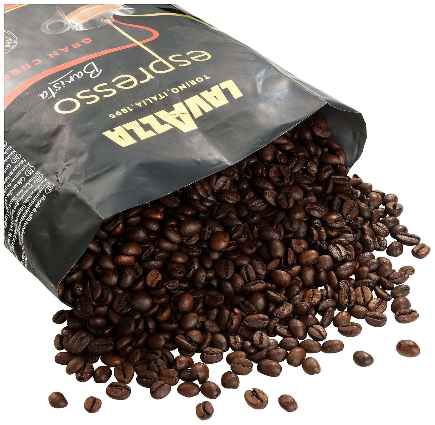 Lavazza, Espresso Barista Intenso, ganze Arabica und Robusta Kaffeebohnen, mit Kakao- und Holzaromen, für einen intensiven Kaffee, Intensität 9/10, mittlere Röstung, 1 kg Packung