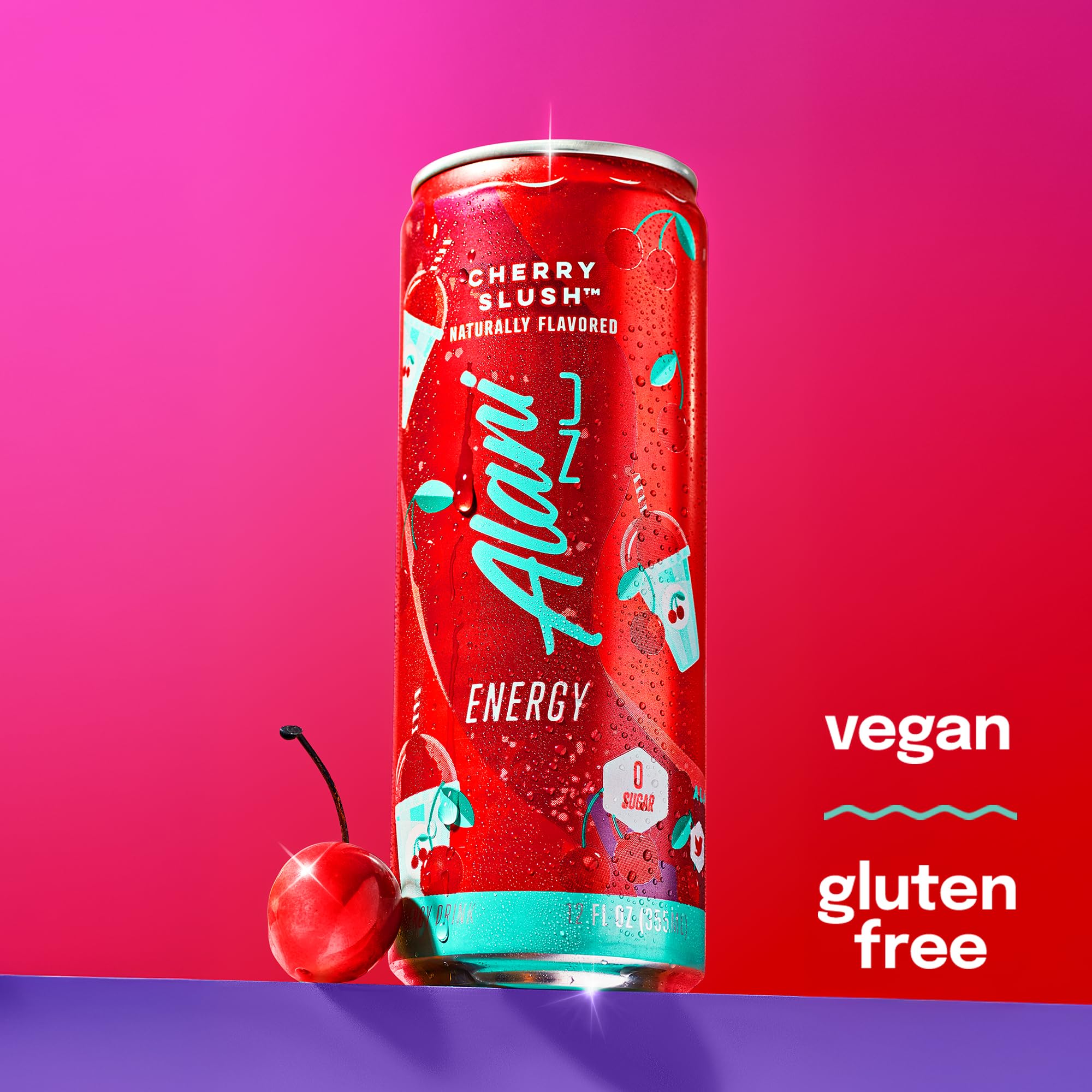 Alani Nu CHERRY TWIST Sugar Free, Low Calorie Energy Drinks, 200mg Caffeine, Biotin B Vitamins, Zero Sugar, 15 Calories, 12 Fl Oz Cans, 12 Pack0